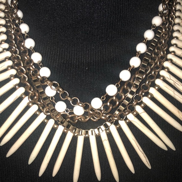 Multi chain  tribal statement necklace - Picture 3 of 3